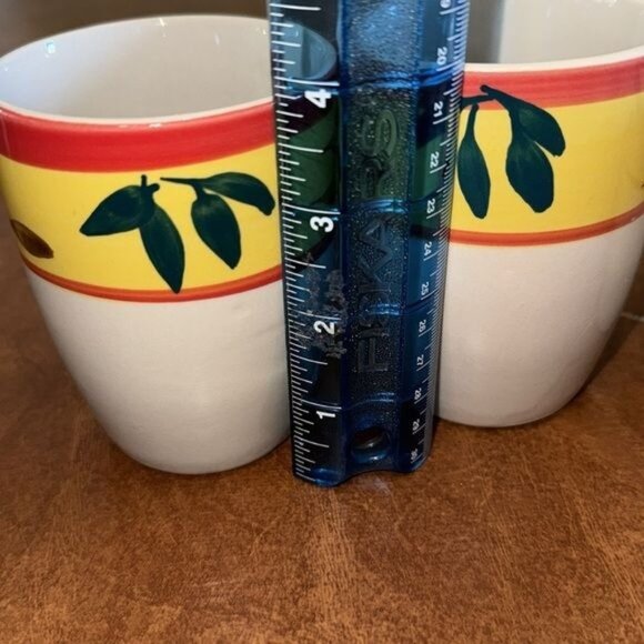 Set Of 4 Country View Rooster Ceramic Mugs 4.25" Tall - Picture 10 of 10